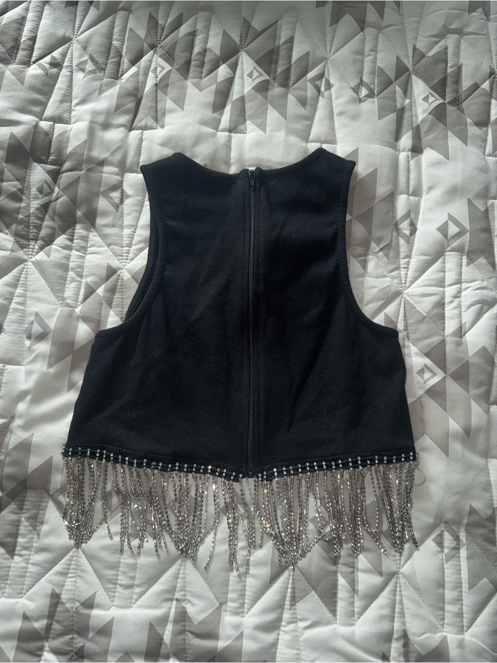 Windsor Rhinestone Fringe Tank Top - Picture 3 of 3